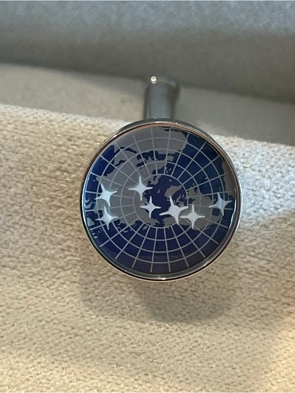 Montblanc Iconic Globe Blue Enamel Cufflinks Silver Limited Edition Luxury Gift
